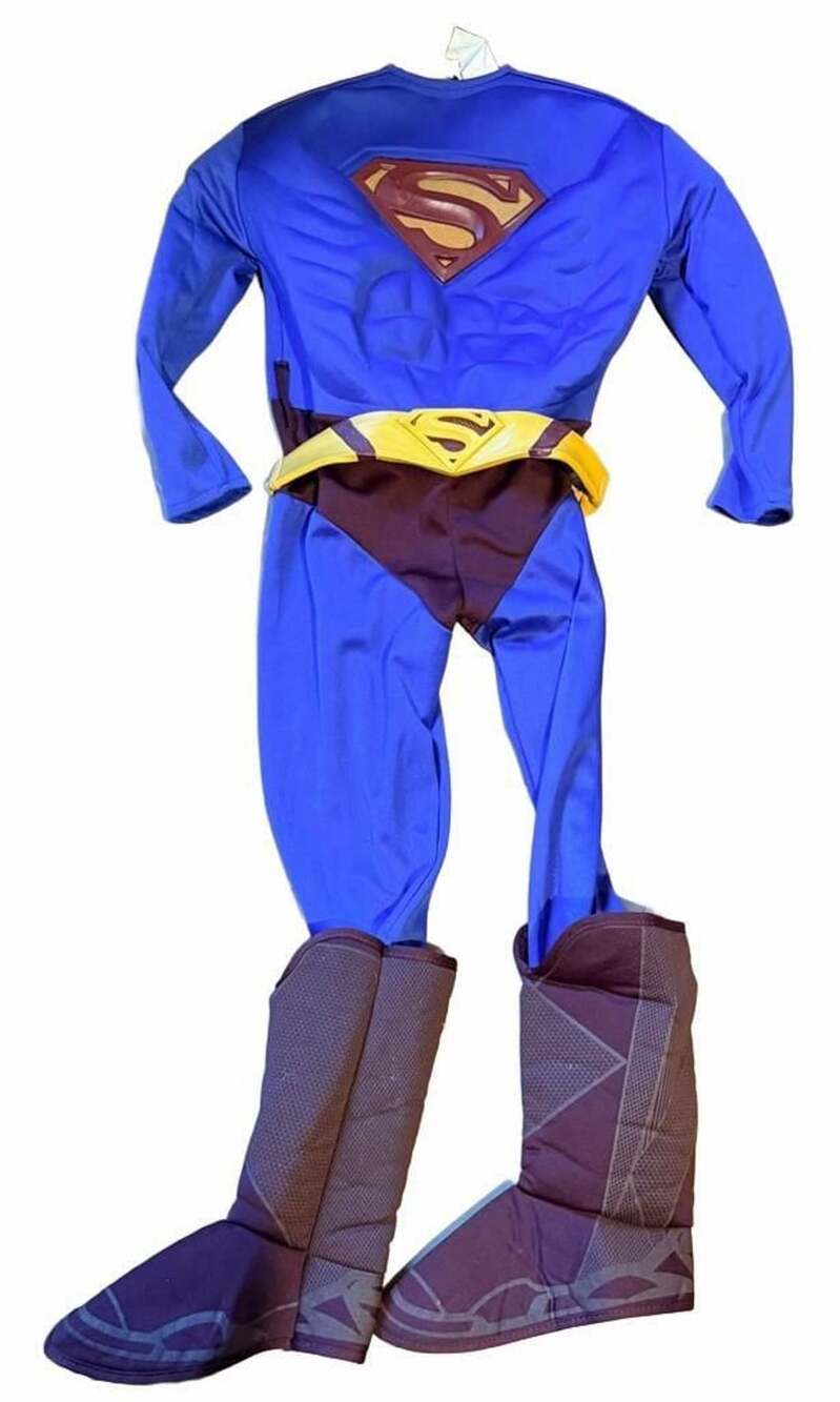 Rubies Superman Costume Medium Blue Muscle Chest Halloween